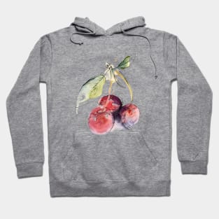 Watercolor cherries Hoodie